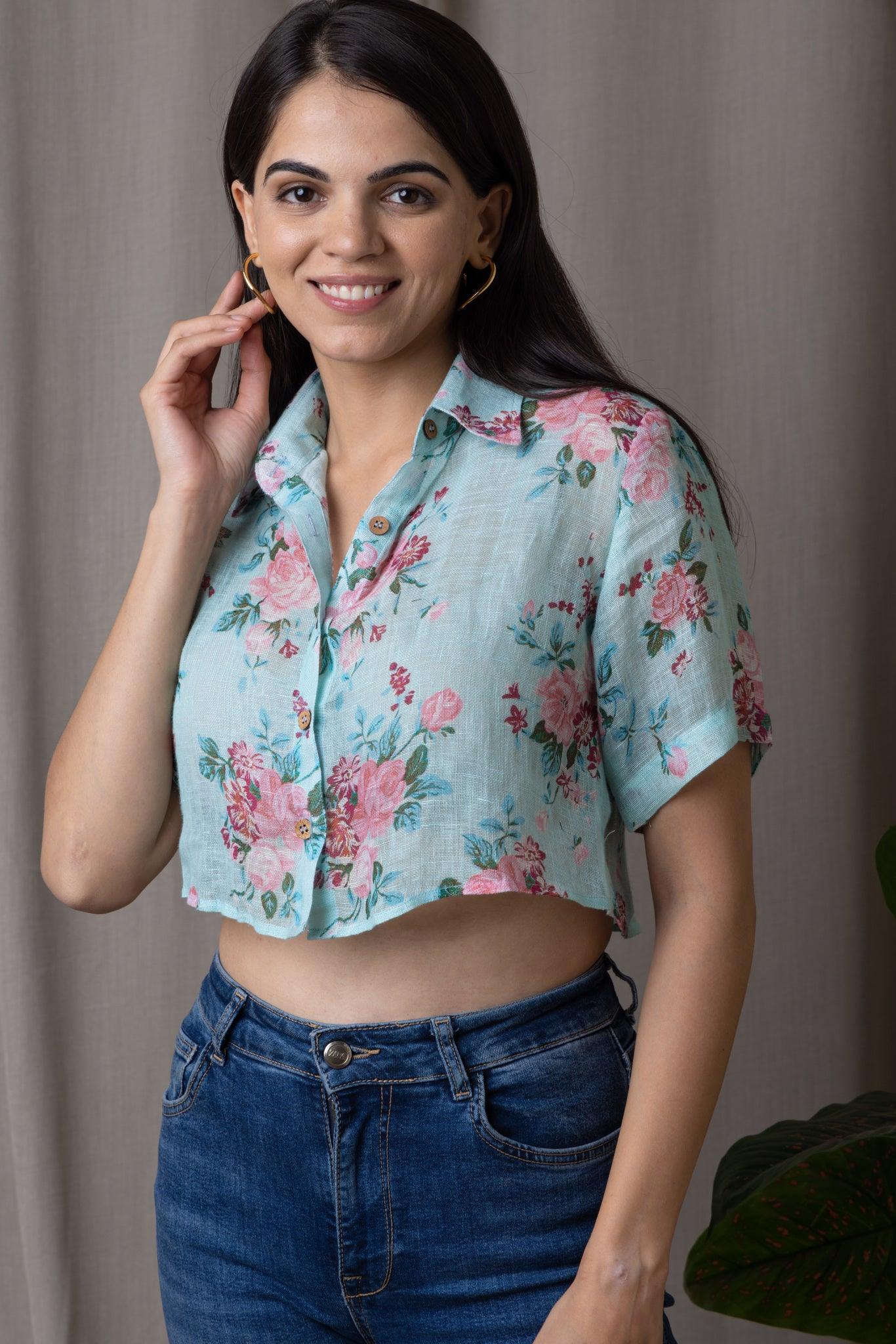 Cherry Elf Cropped Shirt - boandcostore.com