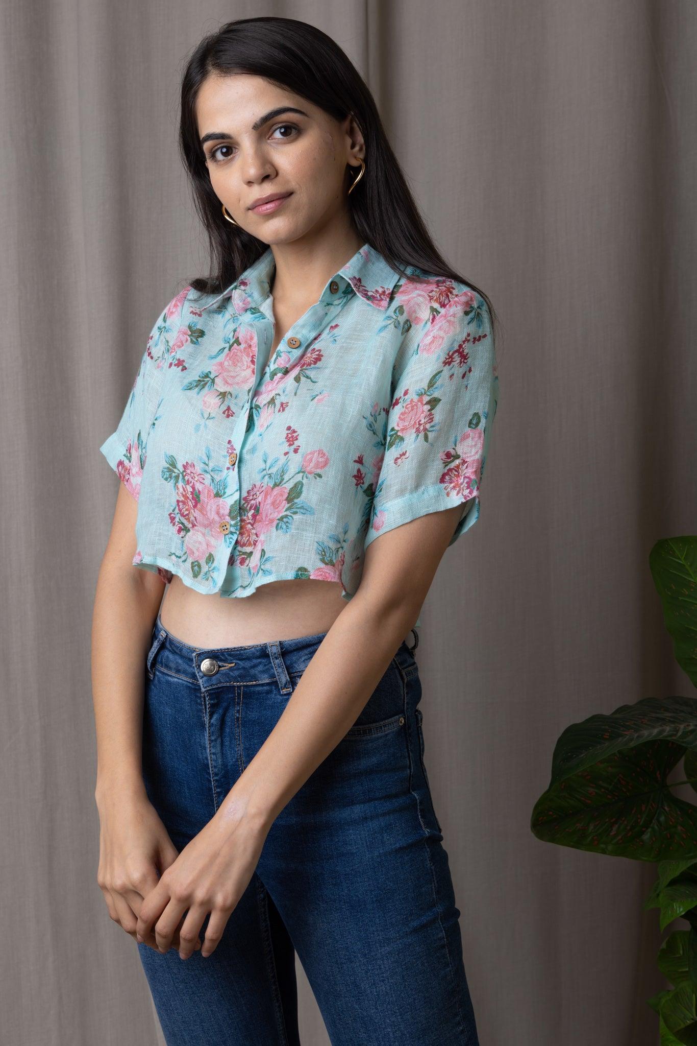 Cherry Elf Cropped Shirt - boandcostore.com