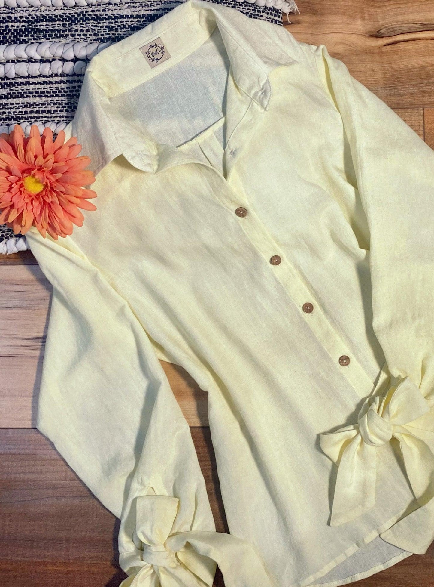 Brighten up your day with the Lemon Bow Shirt from Bo & Co Store, M Size