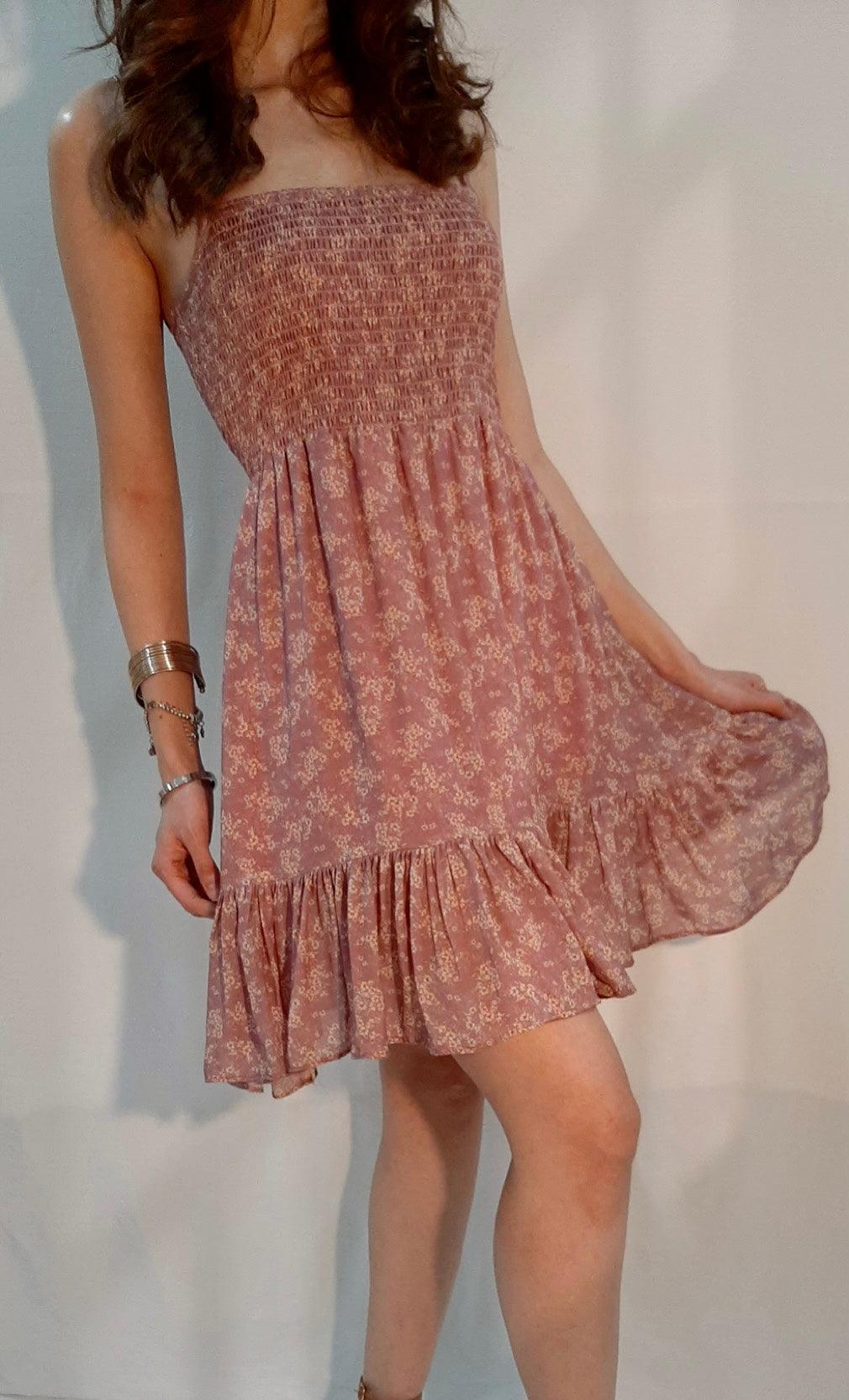 Bo and Co Store's The Mauve Short Dress - Make a statement in this luxurious, flowy dress. Custom Size Available.