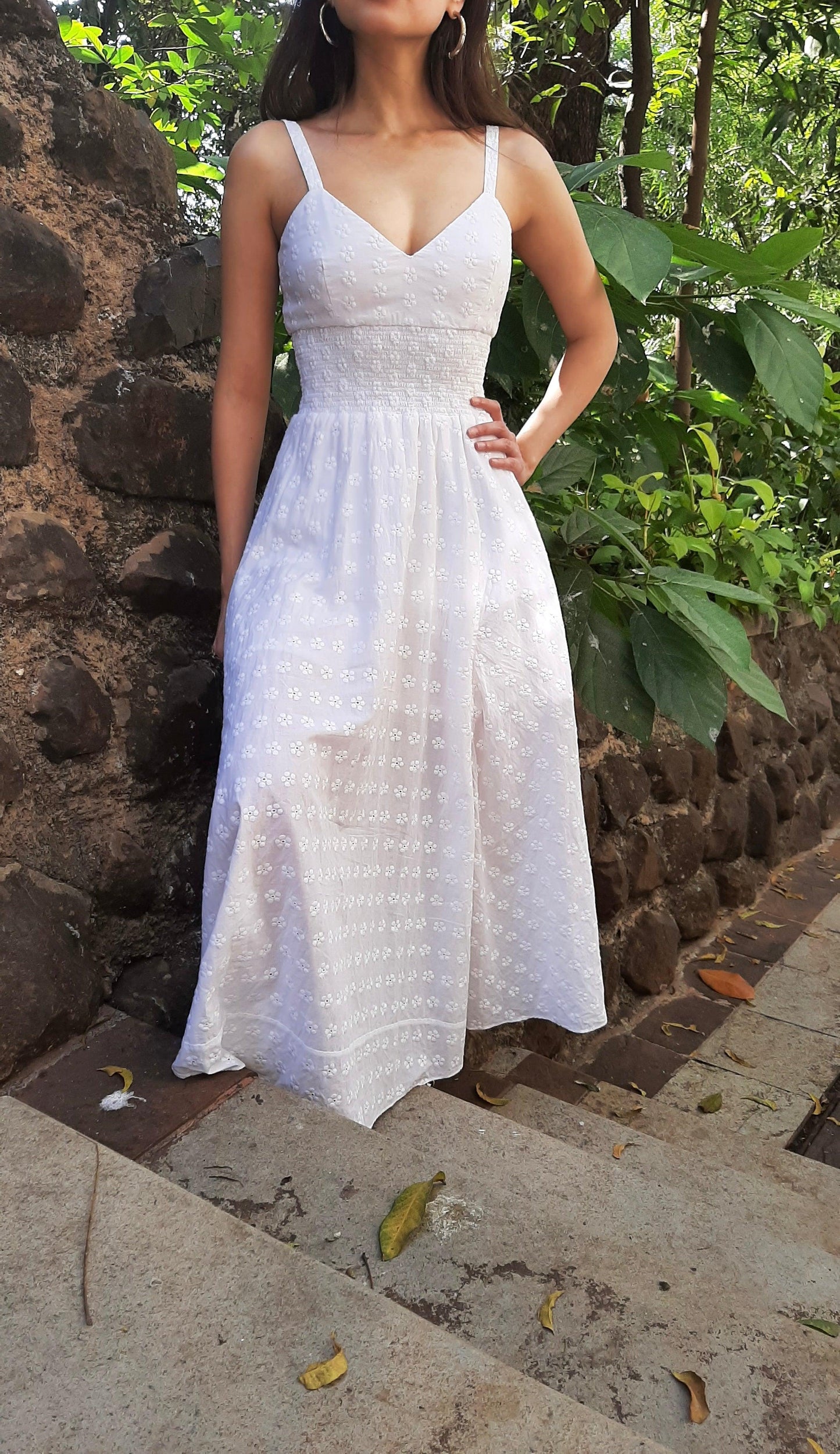 White Summer Maxi Dress by Bo and Co Store in various sizes