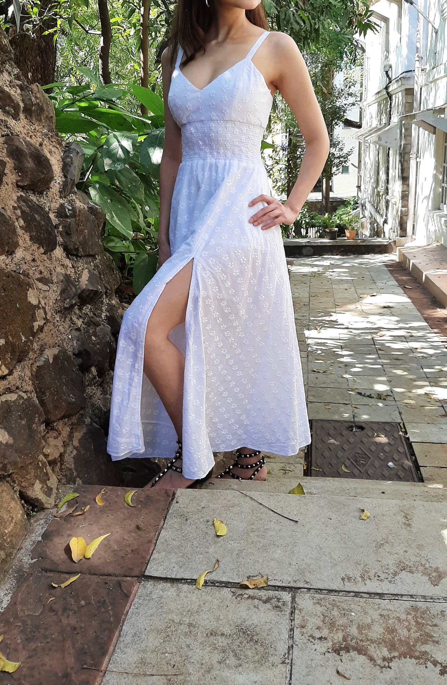 White Summer Maxi Dress by Bo and Co Store in various sizes